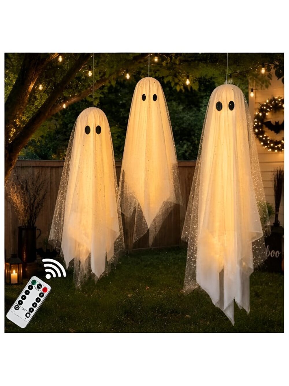 Halloween Decorations outdoor/indoor-3pcs Hanging Ghost Decor with